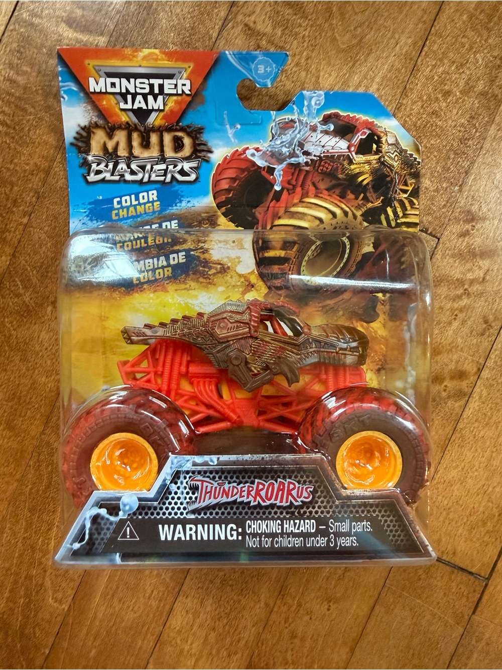 Monster Jam Mud Blasters ThunderRoarus Toy Truck - Red & Orange